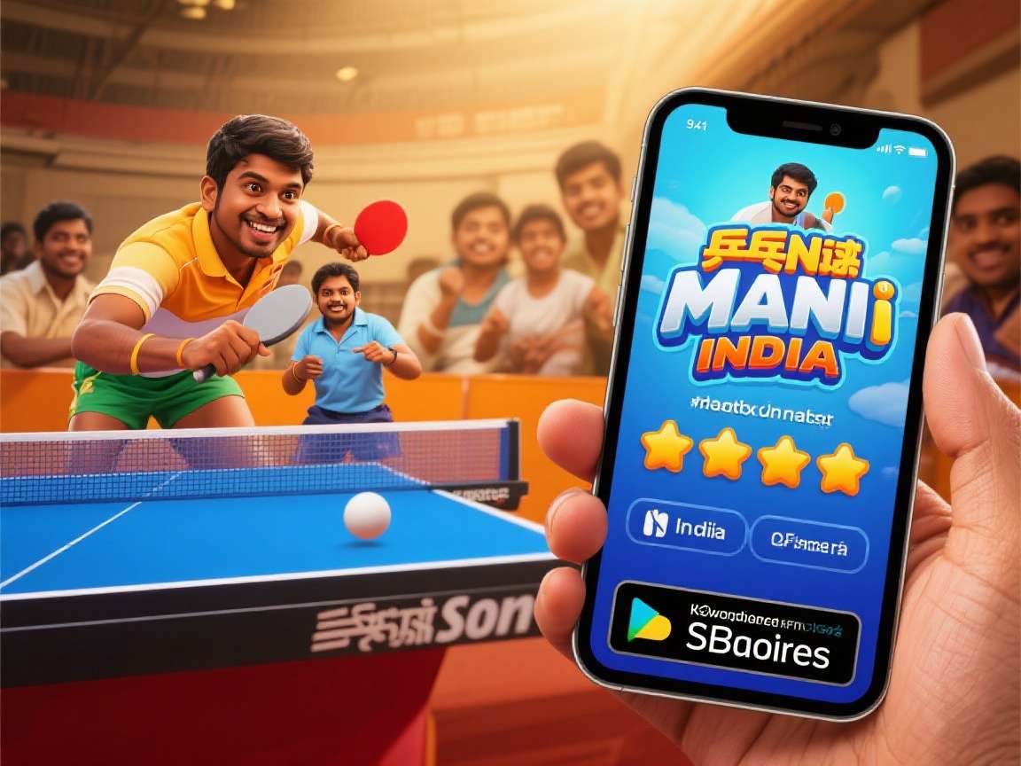 Table Tennis Mania India app store ratings showing high scores from Indian users