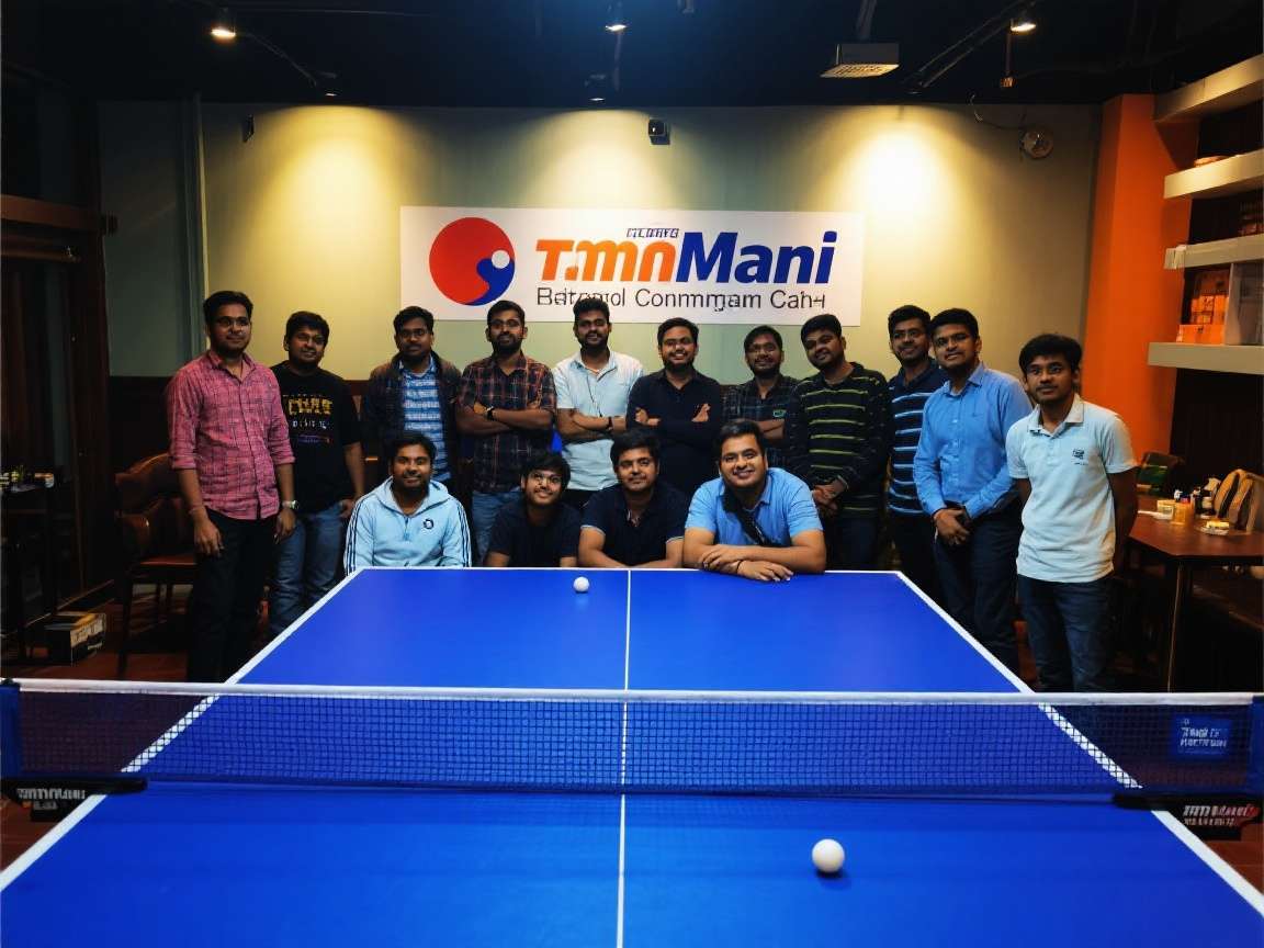 Table Tennis Mania India community meetup in Mumbai showing players interacting and playing the game