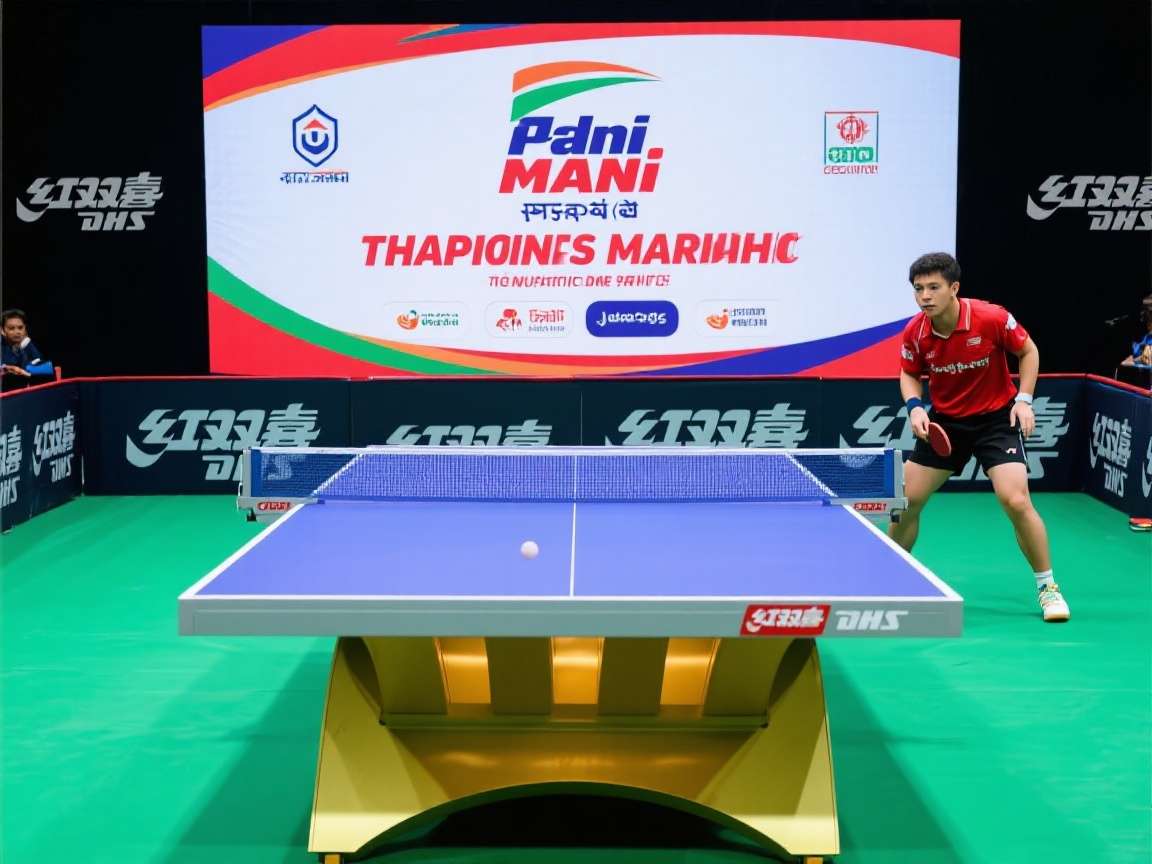 Table Tennis Mania India national tournament screenshot showing players competing in the finals