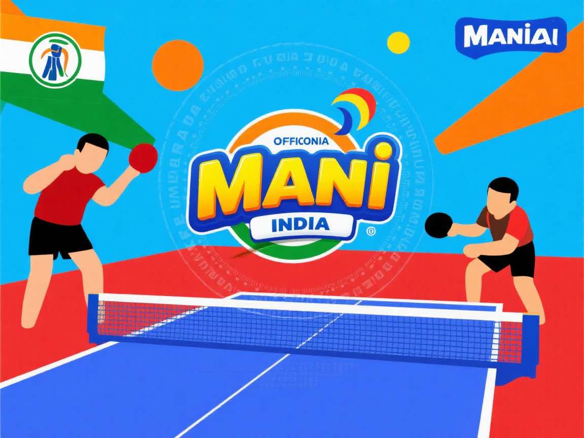 Table Tennis Mania India game cover showing Indian-style table tennis court with players